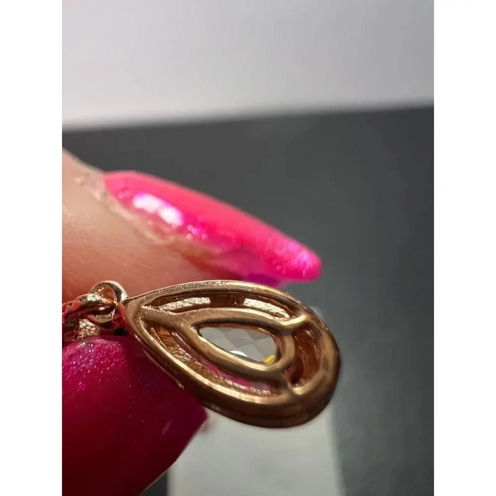 NEW Morganite and black spinel rose gold over sterling silver earrings